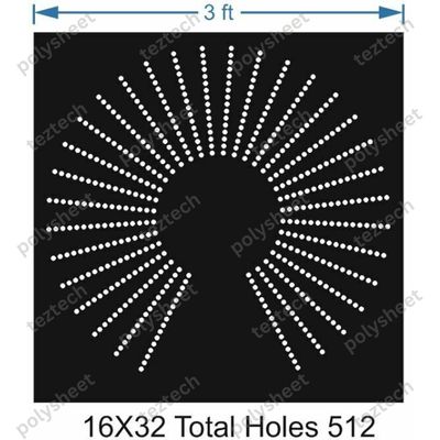 TFCR13	3X3 FEET 16X32 HOLES DEGREE CIRCLE TOTAL HOLES=512