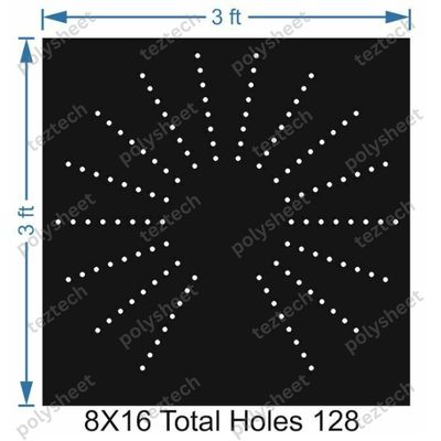TFCR10	3X3 FEET 8X16 HOLES DEGREE CIRCLE TOTAL HOLES=128