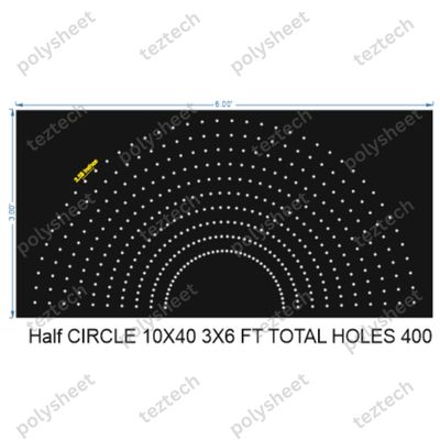 HCR29	3X6 FEET 10X40 HOLES HALF CIRCLE TOTAL HOLES=400