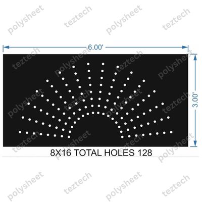 HCR27	3X6 FEET 8X16 HOLES HALF CIRCLE TOTAL HOLES=128