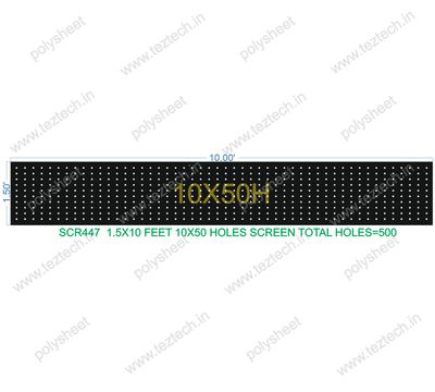 SCR447 1.5X10 FEET 10X50 HOLES SCREEN TOTAL HOLES=500