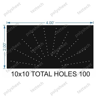 HCR10	2X4 FEET 10X10 HOLES HALF CIRCLE TOTAL HOLES=100