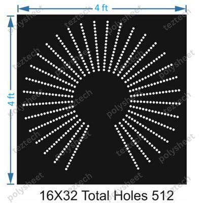 TFCR20	4X4 FEET 16X32 HOLES DEGREE CIRCLE TOTAL HOLES=512