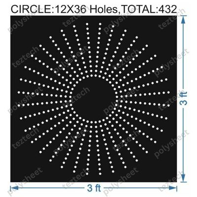 CRC58	3X3 FEET 12X36 HOLES CIRCLE POLYSHEET