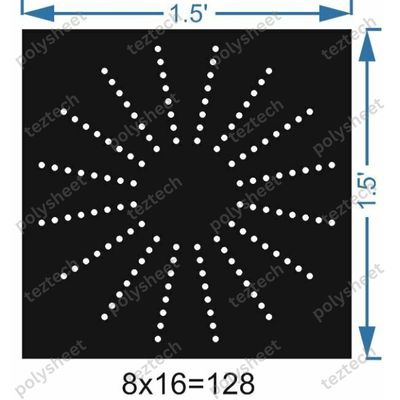 CRC80	1.5X1.5 FEET 8X16 HOLES CIRCLE POLYSHEET