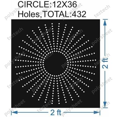 CRC73	2X2 FEET 12X36 HOLES CIRCLE POLYSHEET
