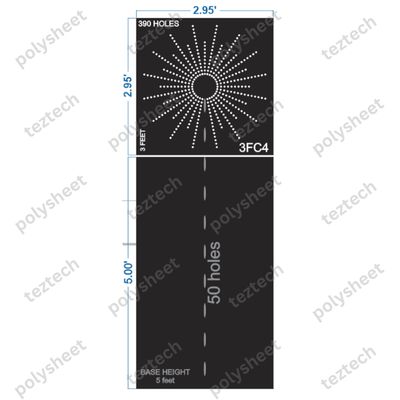 3FC4 TOP CIRCLE CRACKER TREE POLY SHEET WITH HOLES