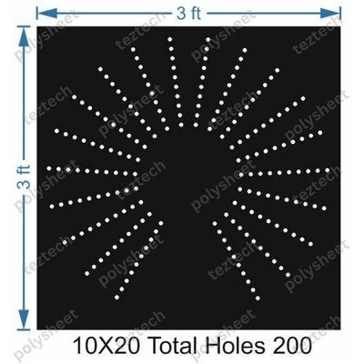 TFCR7	3X3 FEET 10X20 HOLES DEGREE CIRCLE TOTAL HOLES=200