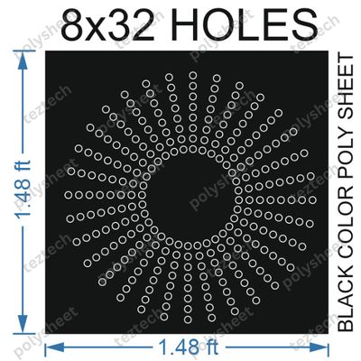 CRC82	1.5X1.5 FEET 8X32 HOLES CIRCLE POLYSHEET