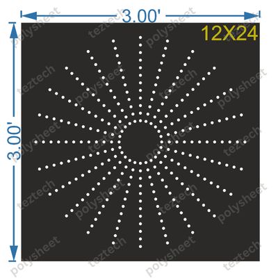 CRC55	3X3 FEET 12X24 HOLES CIRCLE POLYSHEET