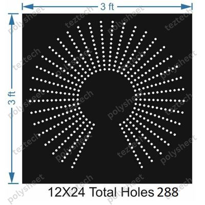 TFCR24	3X3 FEET 12X24 HOLES DEGREE CIRCLE TOTAL HOLES=288