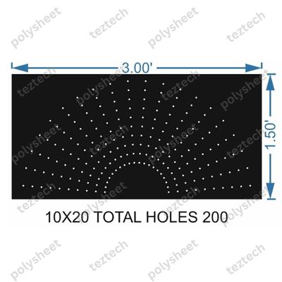 HCR4  1.5X3 FEET 10X20 HOLES HALF CIRCLE TOTAL HOLES=200