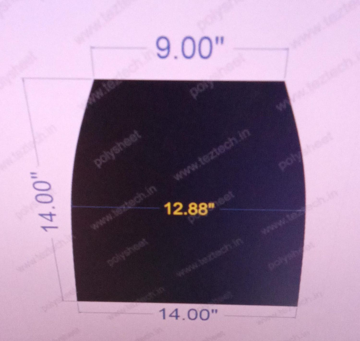 PLAIN POLYSHEET 14X14 INCH