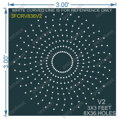 CRC43	3X3 FEET 8X36 HOLES CIRCLE POLYSHEET V2