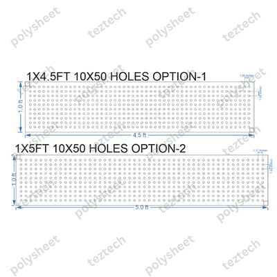 SCR23 1X5 FEET 10X50 HOLES SCREEN TOTAL HOLES=500