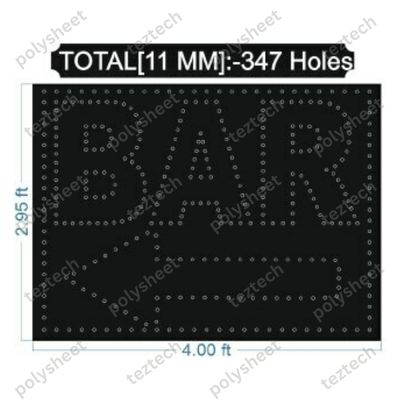 BRL1 BAR LEFT 4X2.95 FEET  347 HOLES