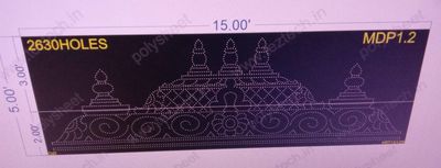 MDP1.2 MANDAP DESIGN  5X15  FEET 2630 HOLES (2PARTS)