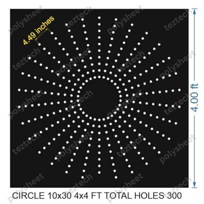 CRC34	4X4 FEET 10X30 HOLES CIRCLE POLYSHEET