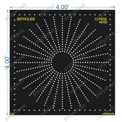 CRC19	4X4 FEET 16X32 HOLES CIRCLE POLYSHEET SQUARE BORDER
