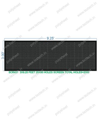 SCR431	3X9.25 FEET 25X80 HOLES SCREEN TOTAL HOLES=2000