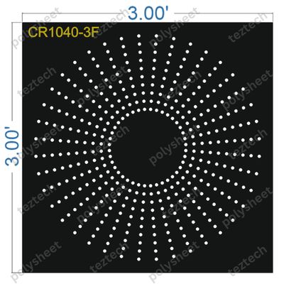 CRC56	3X3 FEET 10X40 HOLES CIRCLE POLYSHEET