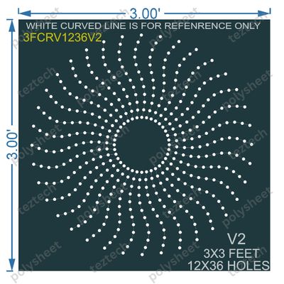 CRC45	3X3 FEET 12X36 HOLES CIRCLE POLYSHEET V2