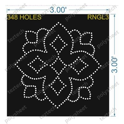RNGL3 RANGOLI  3X3 FEET 348 HOLES