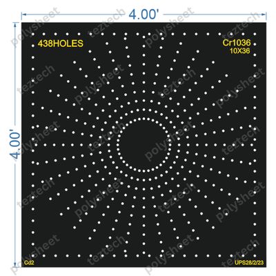 CRC13	4X4 FEET 10X36 HOLES CIRCLE POLYSHEET SQUARE BORDER