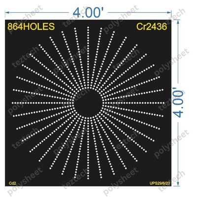 CRC18	4X4 FEET 24X36 HOLES CIRCLE POLYSHEET