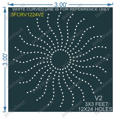 CRC47	3X3 FEET 12X24 HOLES CIRCLE POLYSHEET
