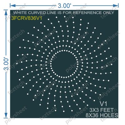 CRC44	3X3 FEET 8X36 HOLES CIRCLE POLYSHEET V1