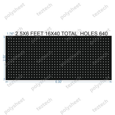 SCR332 2.5X6 FEET 16X40 HOLES SCREEN TOTAL HOLES=640