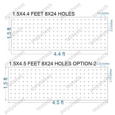 SCR49 1.5X4.5 FEET 8X24 HOLES SCREEN TOTAL HOLES=192