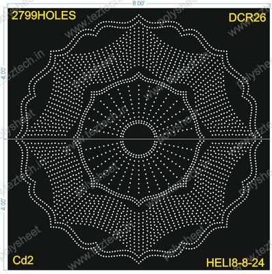 DCR26 DESIGNER CIRCLE 8X8 FEET 2799 HOLES (2 PARTS)