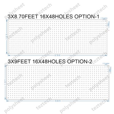 SCR426 	3X9 FEET 16X48 HOLES SCREEN TOTAL HOLES=768