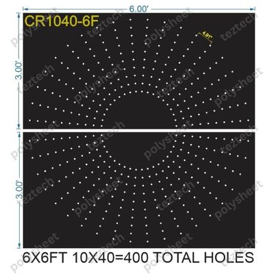 CRC6   6X6 FEET 10X40 HOLES CIRCLE POLYSHEET