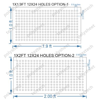 SCR29 1X2 FEET 12X24 HOLES SCREEN TOTAL HOLES=288