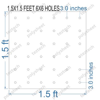 SCR37 1.5X1.5 FEET 6X6 HOLES SCREEN TOTAL HOLES=36