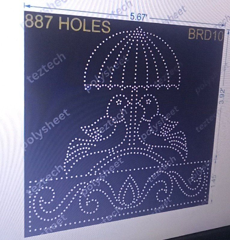 BRD10 UMBRELLA DOVE STAND BIRD 2 PARTS 5.37X5.67 FEET 887 HOLES