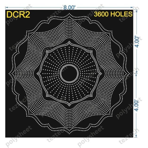 DCR2 8X8 FT DESIGNER CIRCLE  TOTAL HOLES=3600