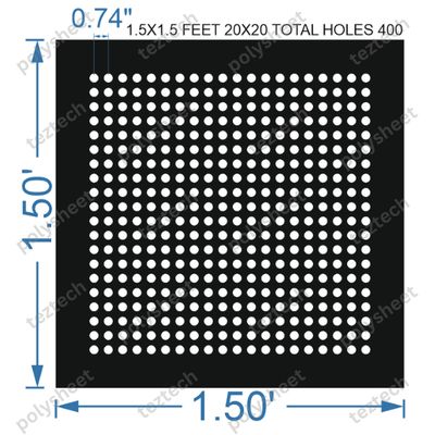 SCR349	1.5X1.5 FEET 20X20 HOLES SCREEN TOTAL HOLES=400