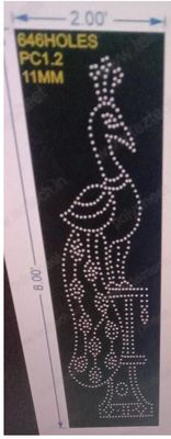 PC1.2 PEACOCK 1 PART 8X2 FEET 650 HOLES