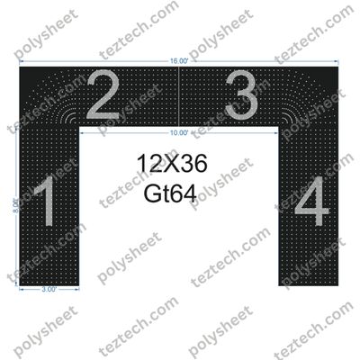 GT64 GATE64 1440 HOLES , 3 FT PILLAR , 12 LED PER LINE