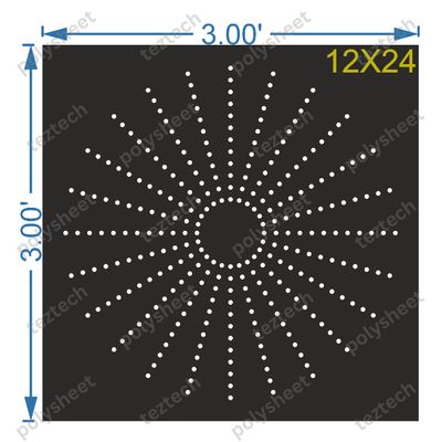 CR1224-3F CIRCLE 12X24 3X3 FT TOTAL HOLES 288