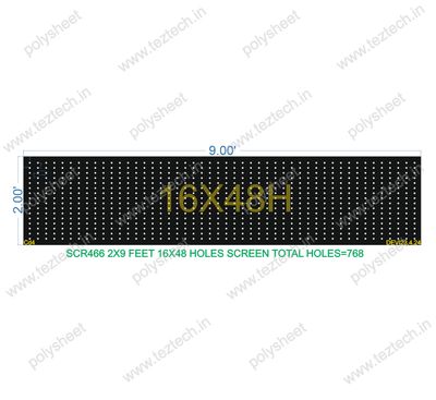 SCR466	2X9 FEET 16X48 HOLES SCREEN TOTAL HOLES=768