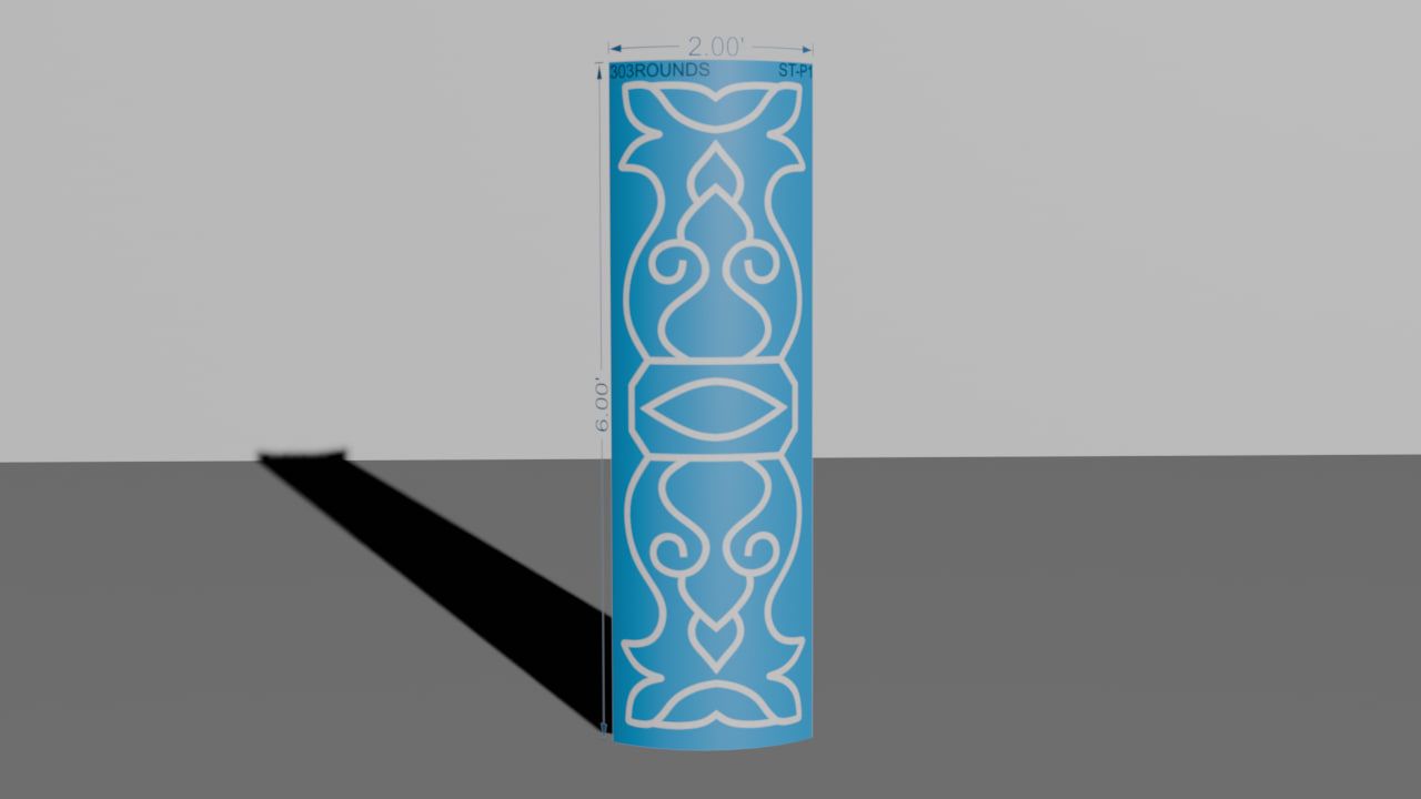 ST-P1 STICKER PILLAR 2X6 FEET 303 ROUNDS, STICKER: STICKER