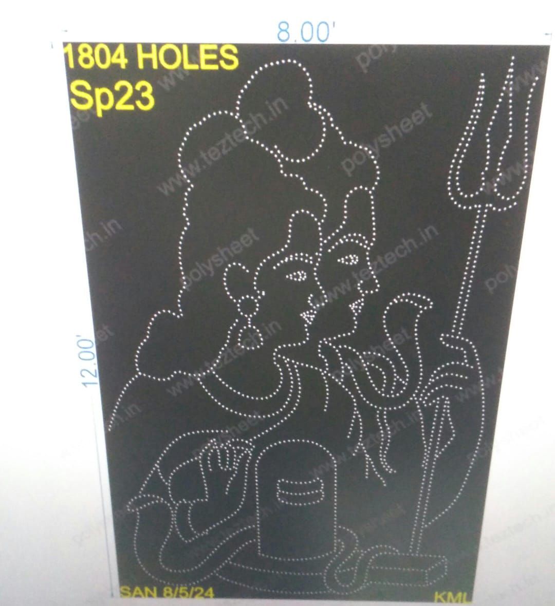 SP23 SHIV PARVATI 12X8 FEET 1798 HOLES