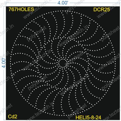 DCR25 DESIGNER CIRCLE 4X4 FEET 767 HOLES