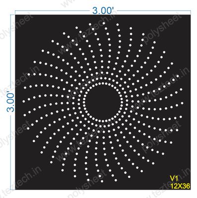 CRC134 3X3 FEET 12X36 HOLES CIRCLE TOTAL HOLES=432  V1