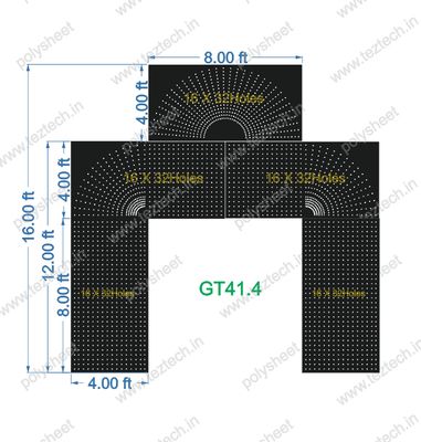 GT41.4 GATE41.4 16X32  2560 HOLES   5 PARTS